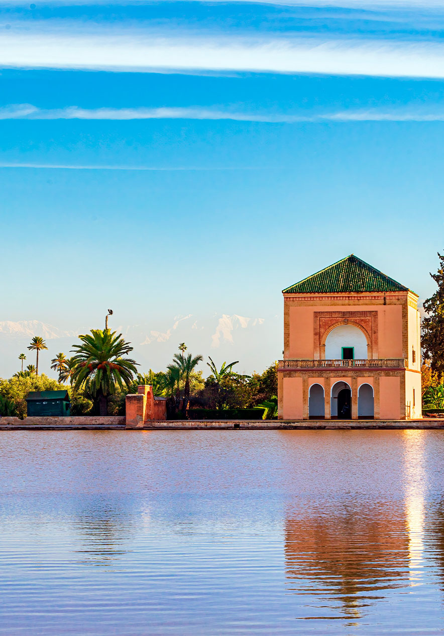 Los Jardines de Menara son un oasis de tranquilidad, con un gran lago rodeado de olivos centenarios