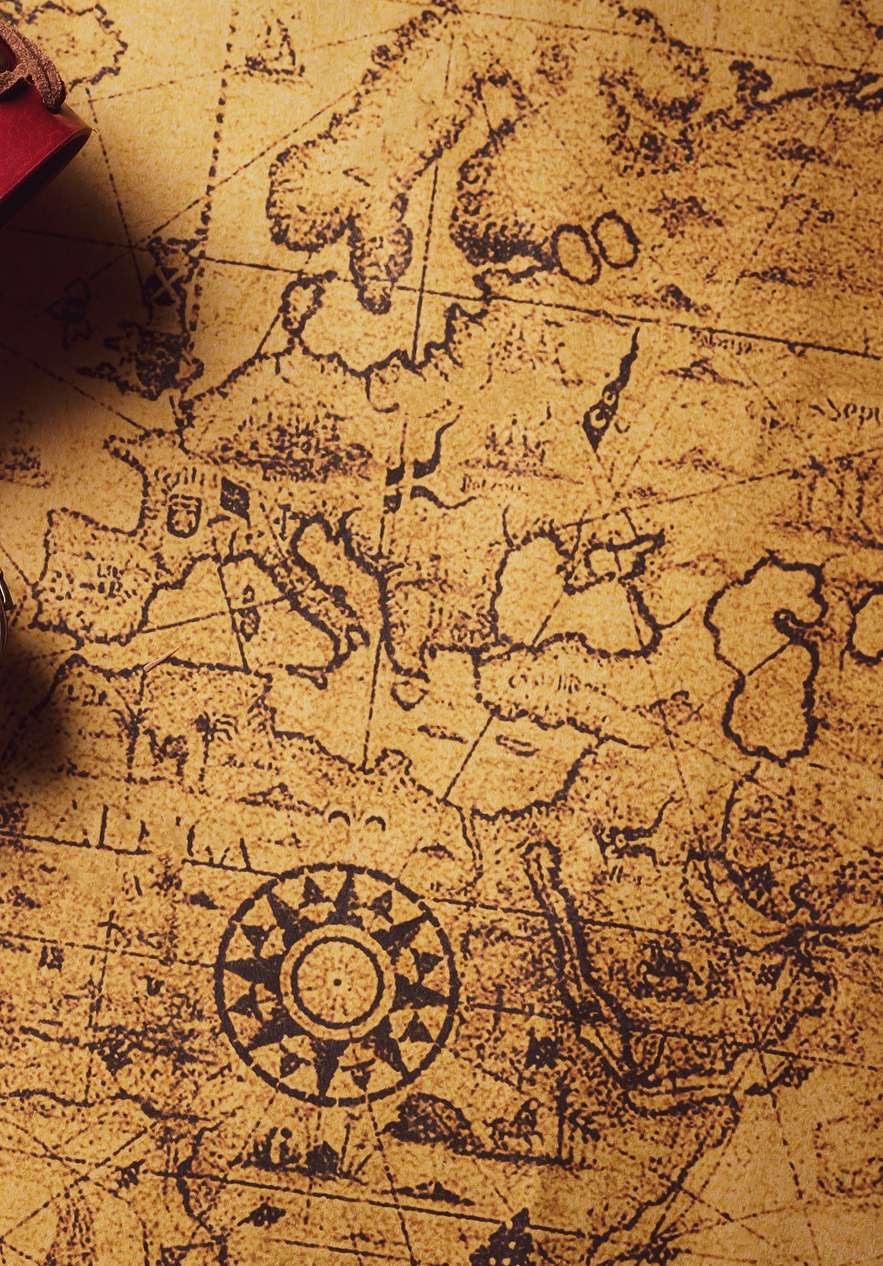 Mapa no Museu Colombo, no Porto Santo, onde pode conhecer a história da Ilha Dourada