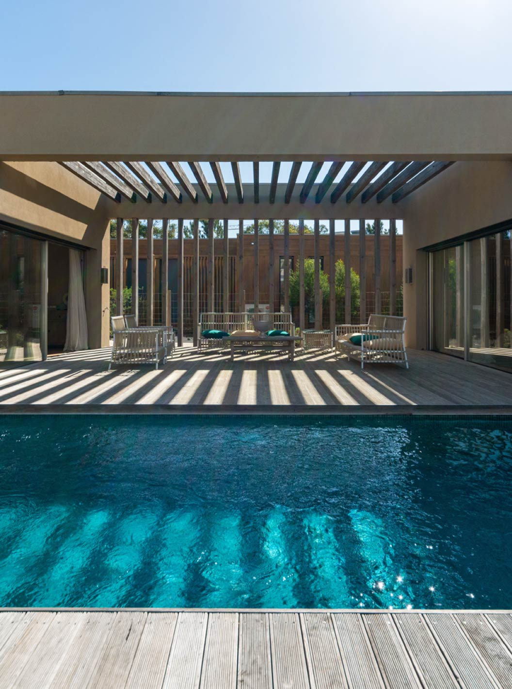 The exclusive villa with a pool at Pestana Tróia Eco Resort has an outdoor area with a terrace, a pool, and a seating area