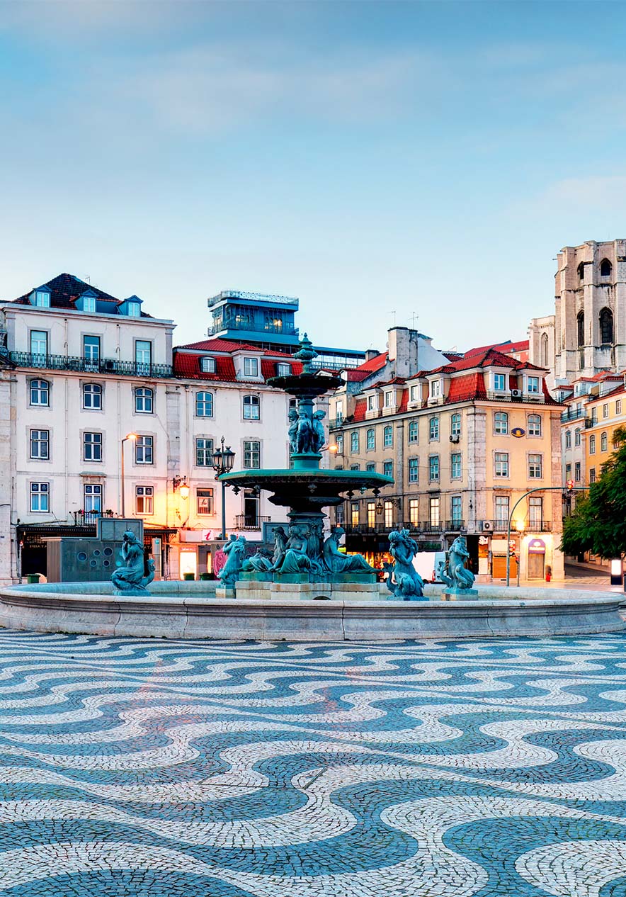 In one of the main squares of central Lisbon the Praça do Rossio you can discover the heart of the city